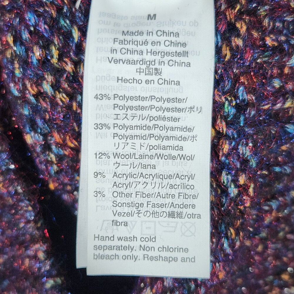 Madewell Marled Shimmer Pullover Sweater Purple Size M - Picture 12 of 14